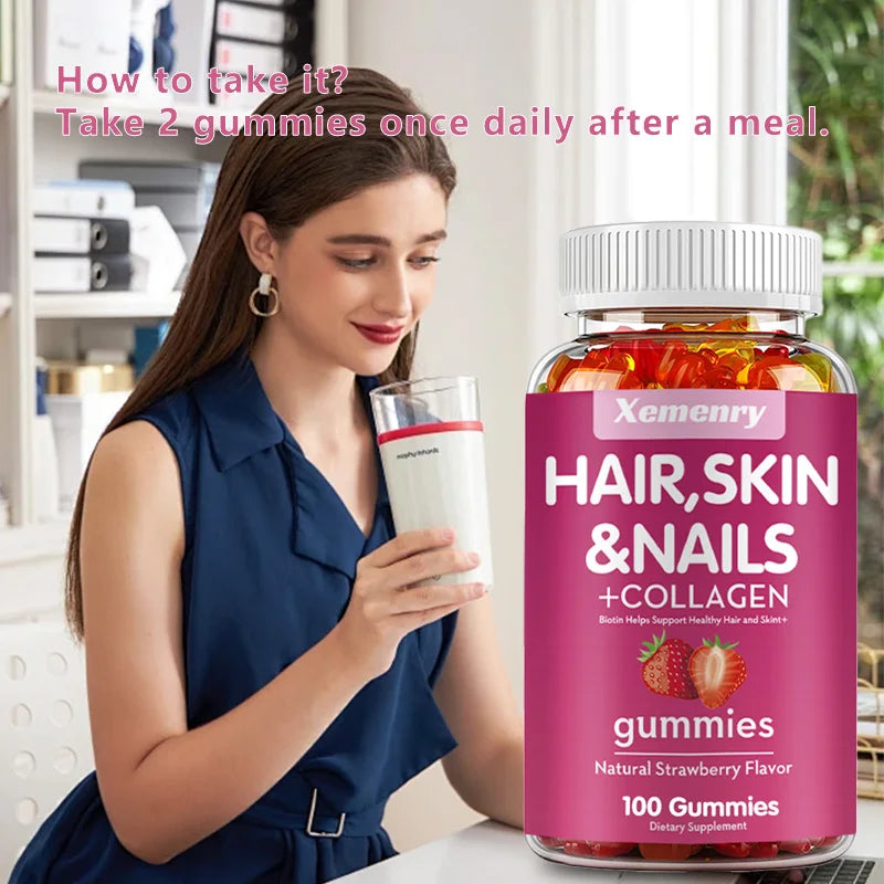 Biotin Gummies for Healthy Hair, Skin & Nails | 100 Count