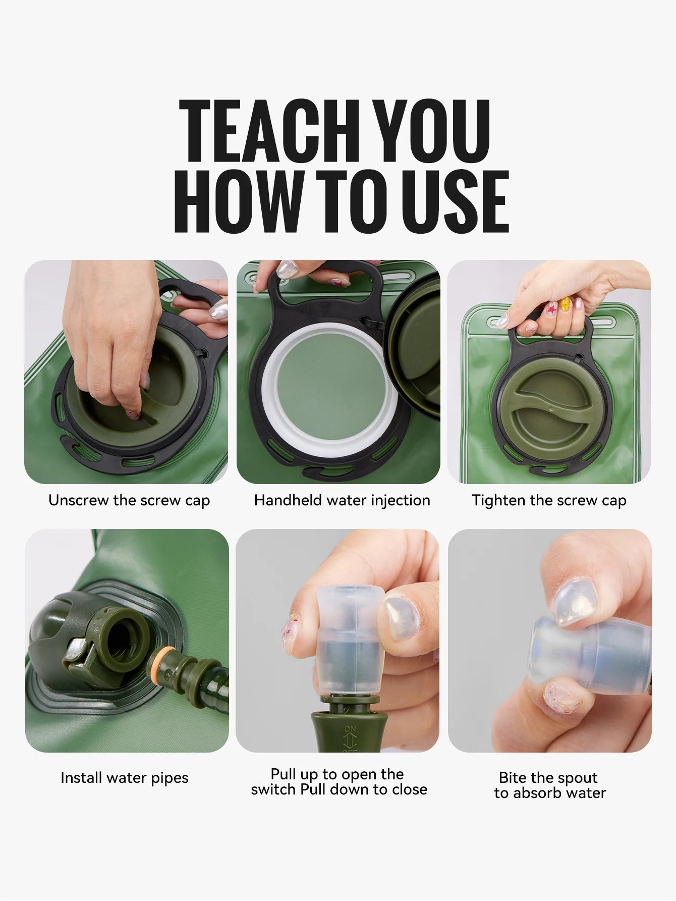 Leak Proof Hydration Bladder | BPA Free Water Reservoir for Hiking
