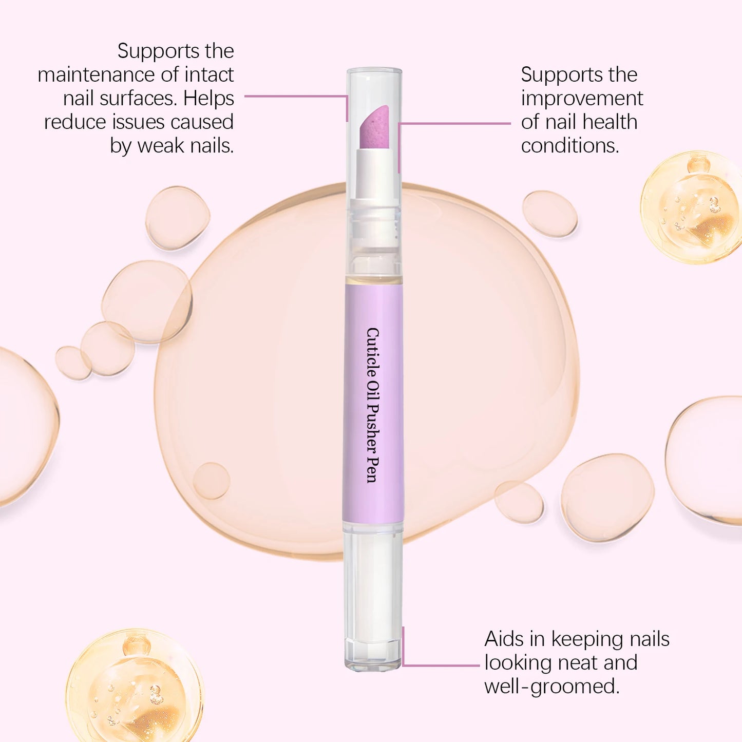 Lavender Cuticle Oil Pusher Pen | Nourishing Nail Care Tool