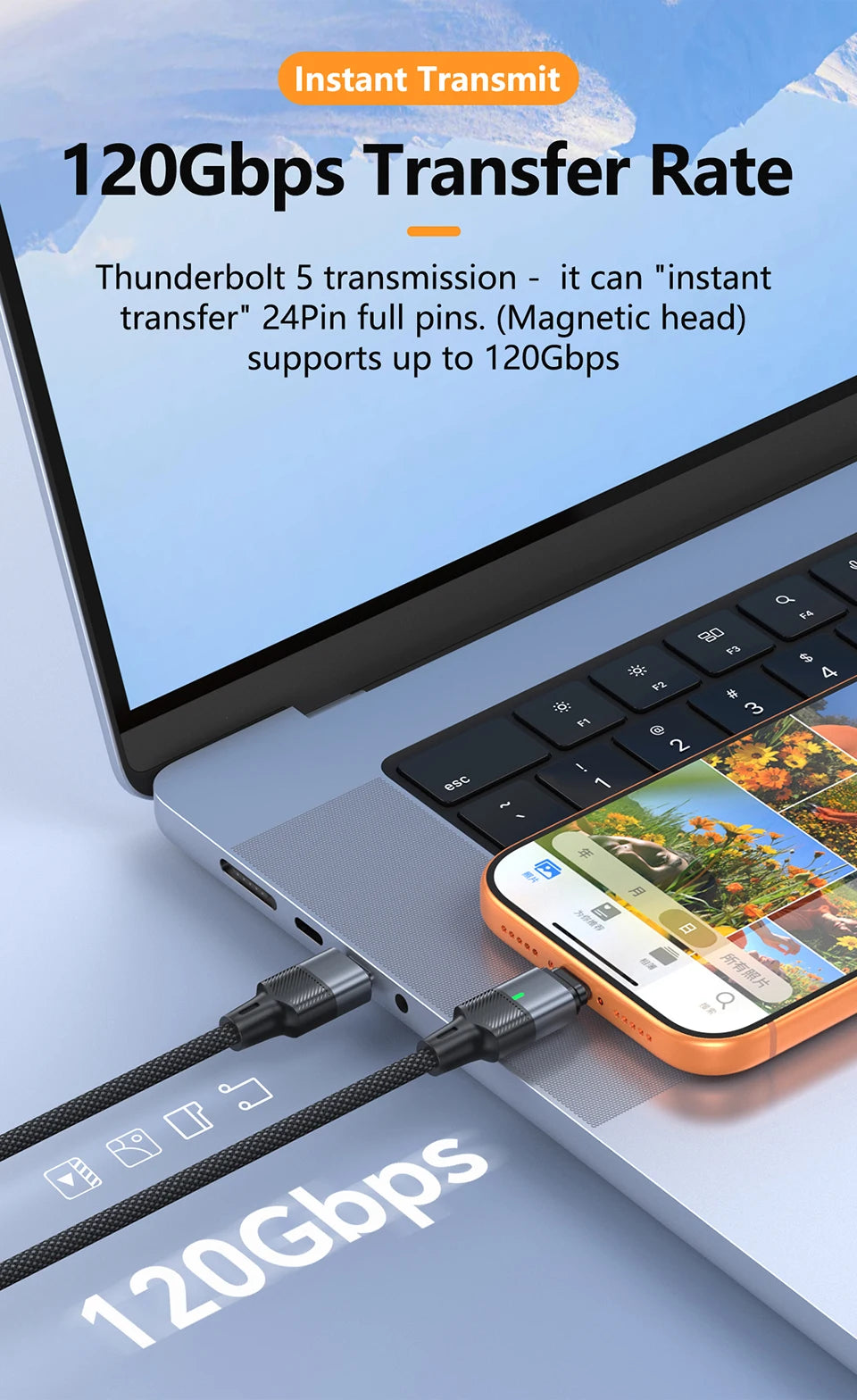 Super Fast Charging Magnetic USB C Cable | Universal Compatibility