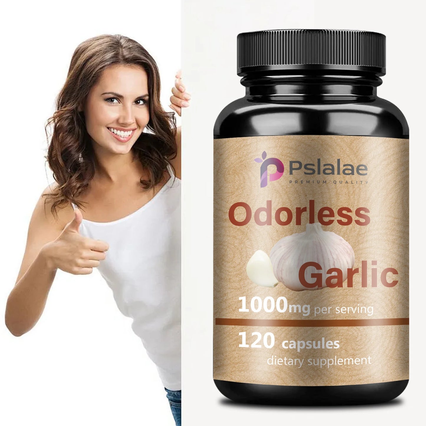 Odorless Garlic Capsules for Immune, Skin & Heart Health Support