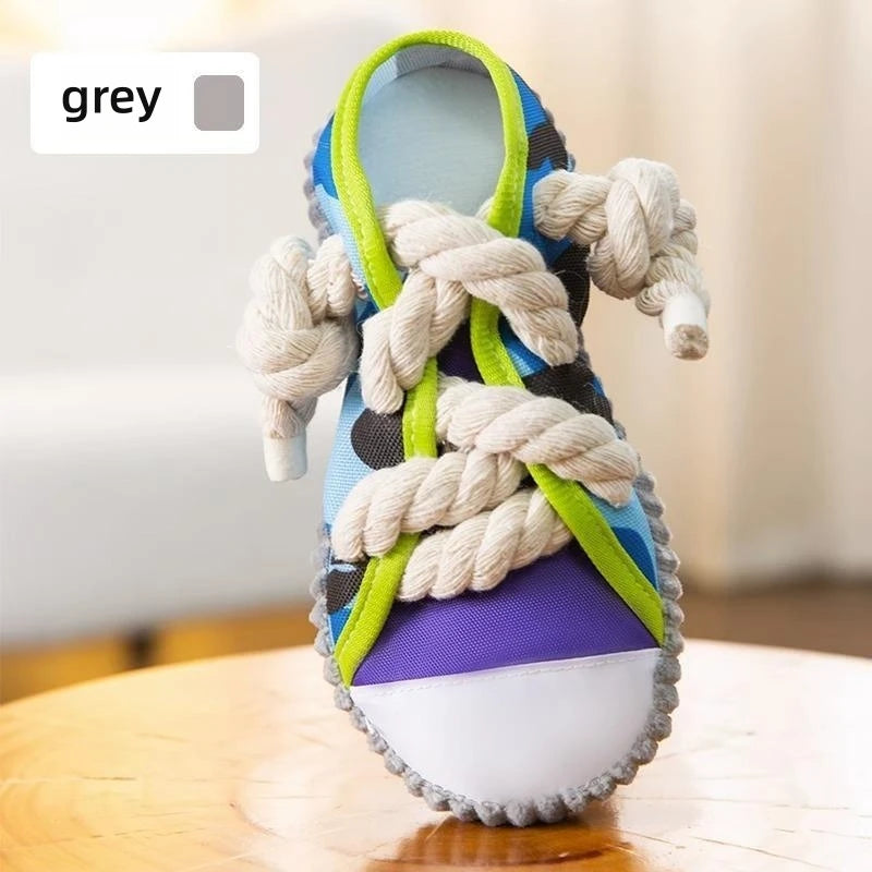 Pet Cotton Rope Slippers | Fun Squeaky Dog Toys for Chewing