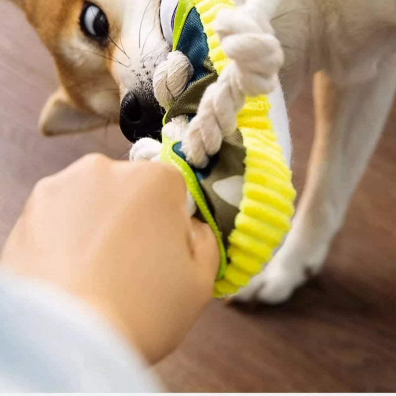Pet Cotton Rope Slippers | Fun Squeaky Dog Toys for Chewing