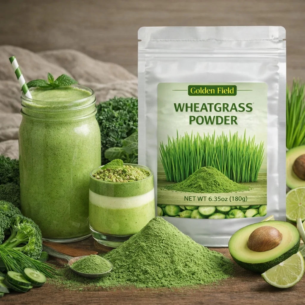 Wheatgrass Powder - Fresh Green Vegetable Powder for Smoothies