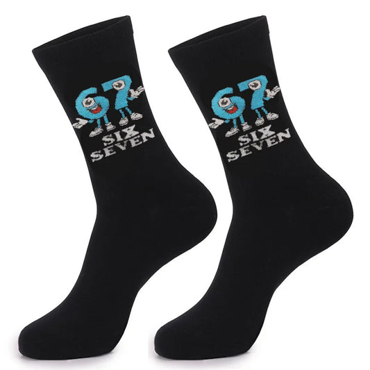Calcetines unisex para parejas | Estilo hip-hop con caracteres chinos vibrantes