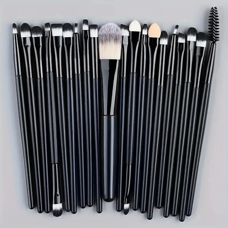 20PCS Professional Makeup Brushes Set | Synthetic Hair Foundation, Blending, Eyeliner, Concealer & Contour Brushes with Sponge 2026