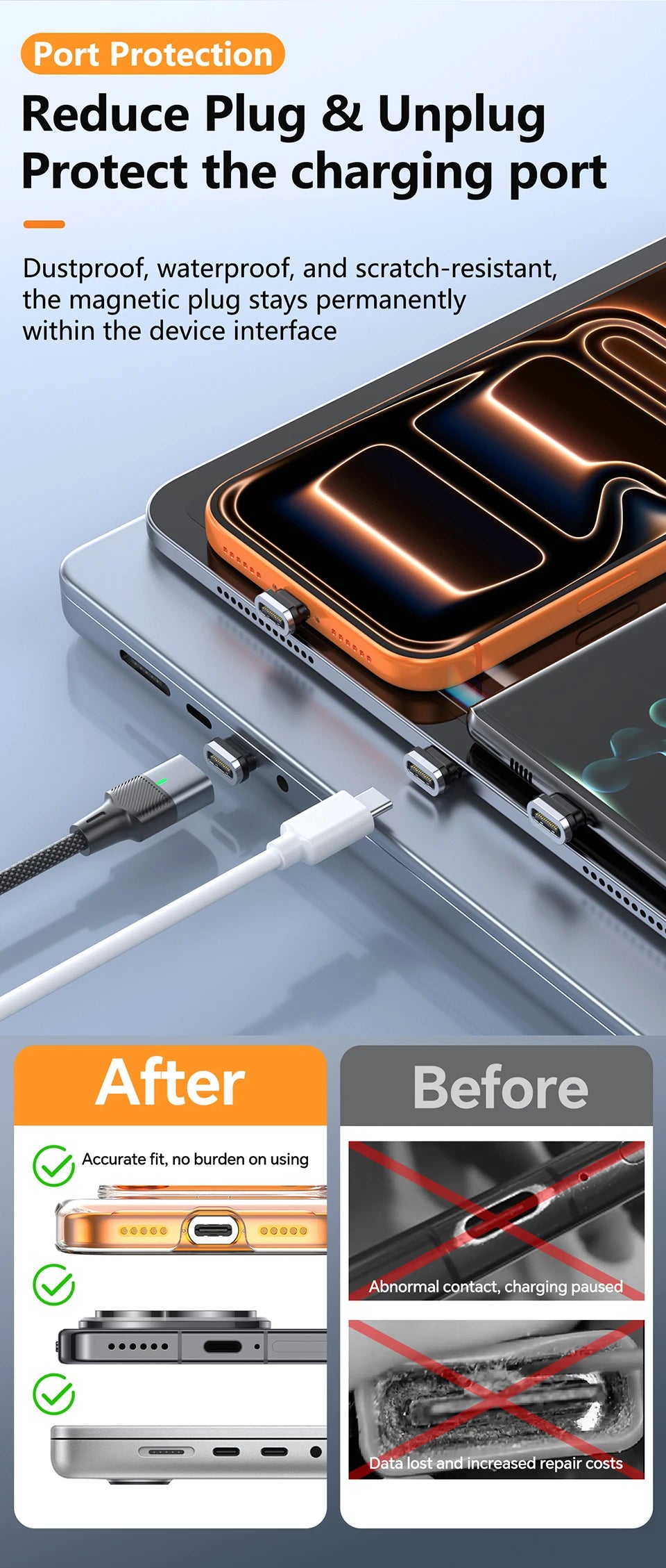Super Fast Charging Magnetic USB C Cable | Universal Compatibility