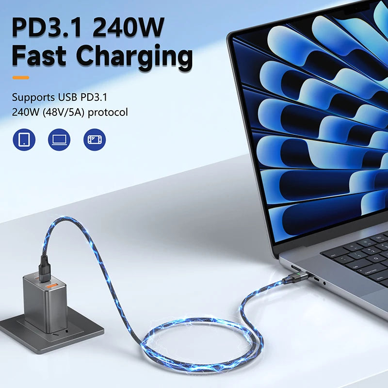 Super Fast Charging Magnetic USB C Cable | Universal Compatibility