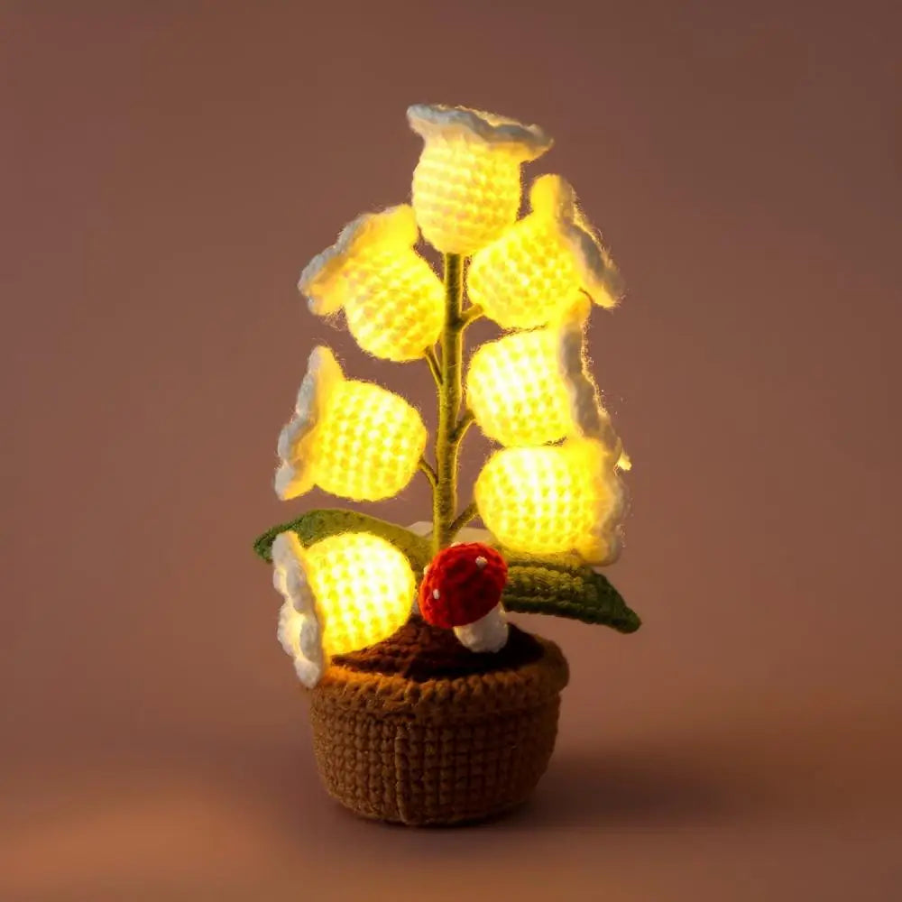 LED Knitted Lily of the Valley | Beautiful Crochet Flower Decor