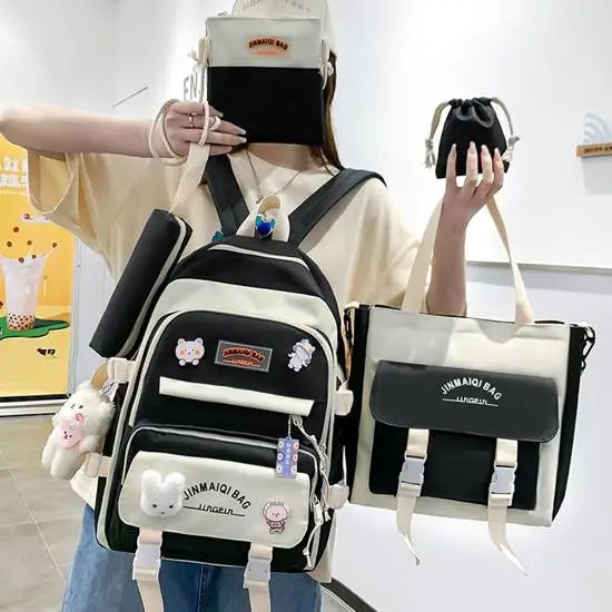 Kawaii Cute Backpack for Girls | Multi-Pockets School Bag