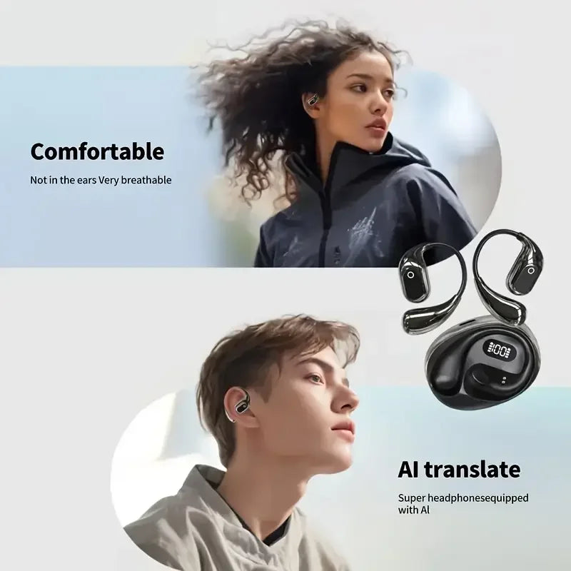 AI Real-Time Translation Headset | 144 Languages, Type-C Charging