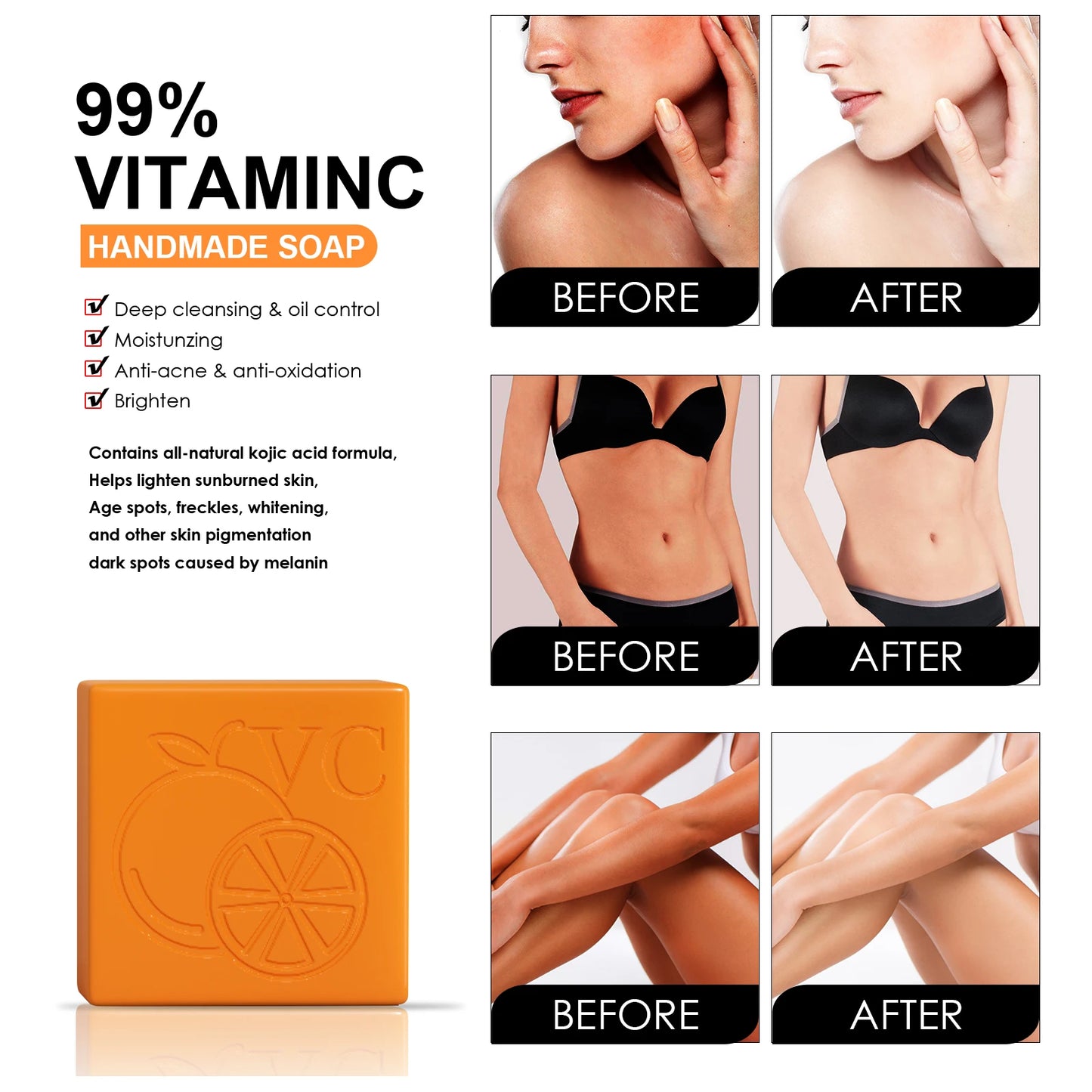 Natural Whitening Soap Bar | Deep Cleanse & Brighten Skin