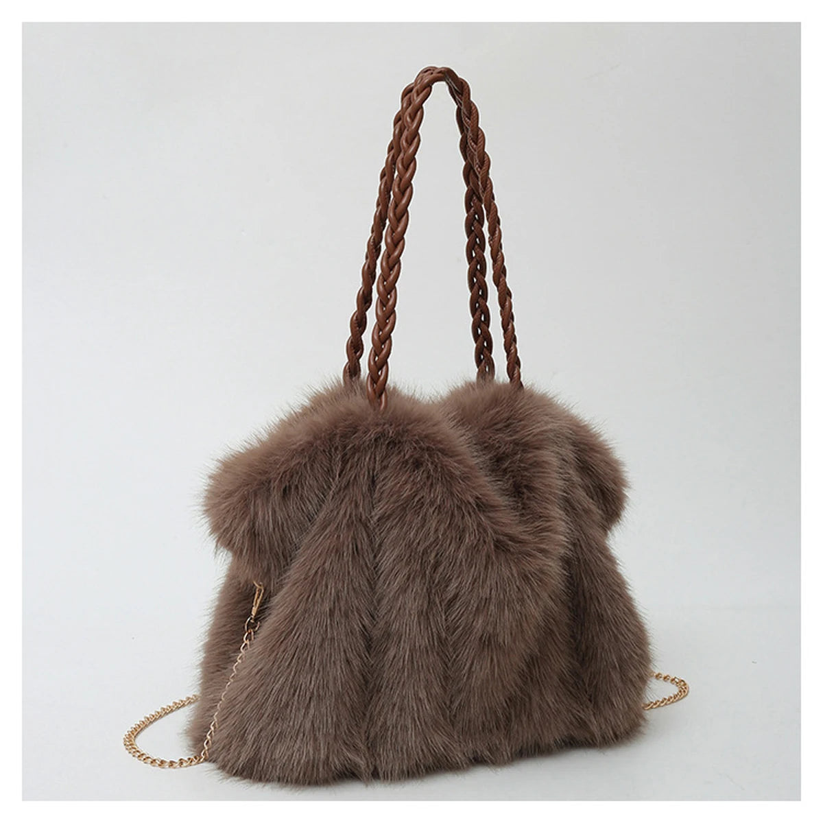 Bolso tote de felpa elegante y de gran capacidad para mujer | A la moda