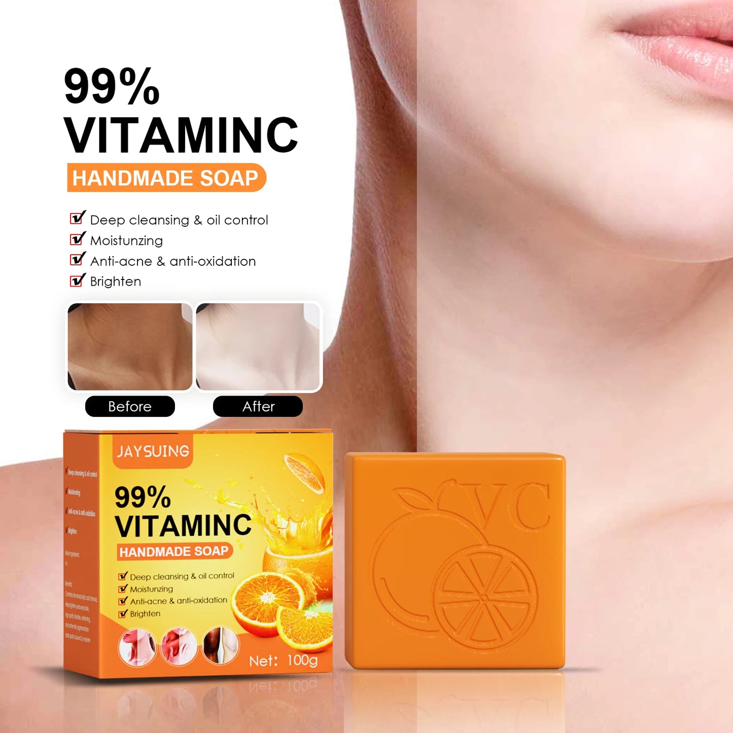 Natural Whitening Soap Bar | Deep Cleanse & Brighten Skin