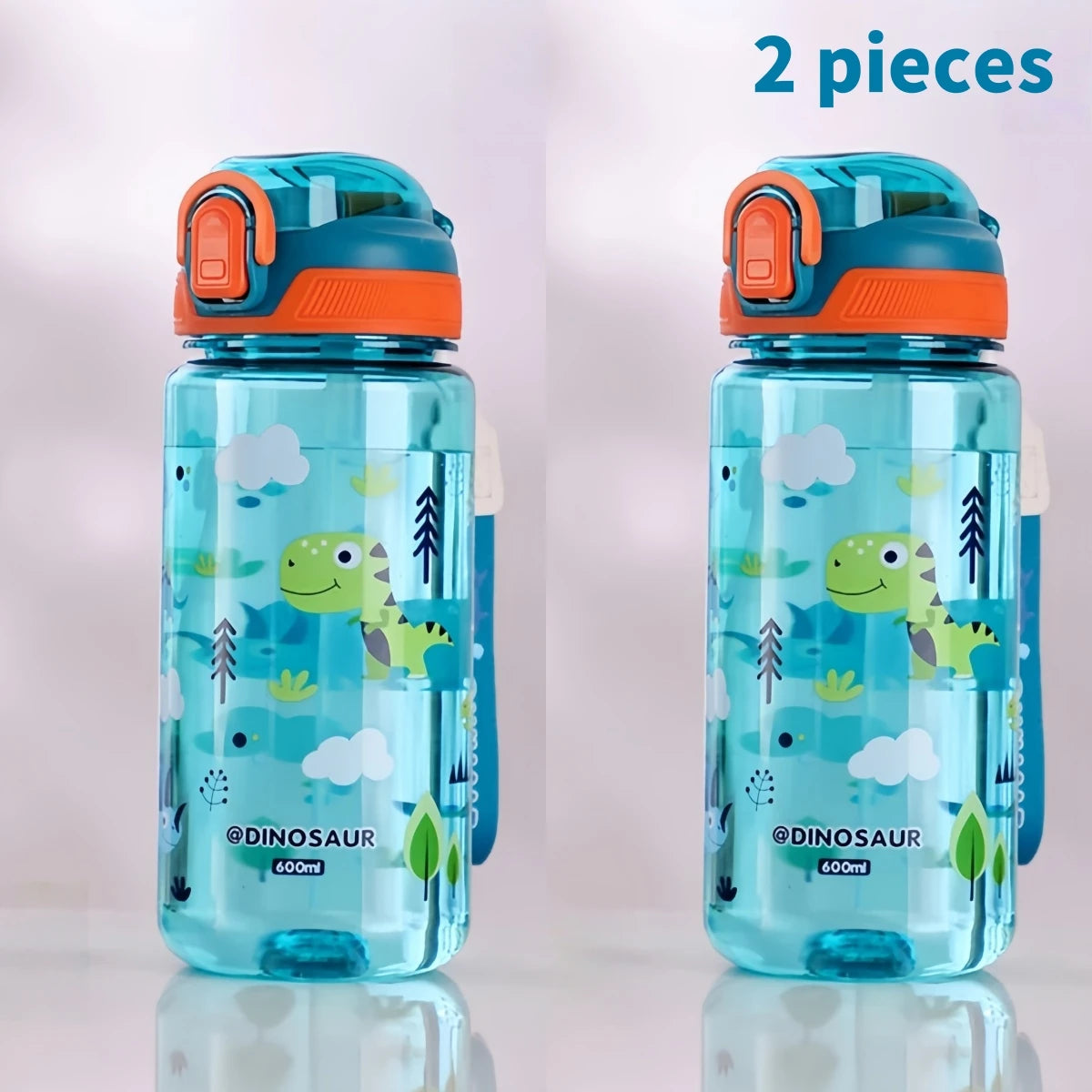Kids Dinosaur Water Bottle | Leakproof Sippy Cups with Straw