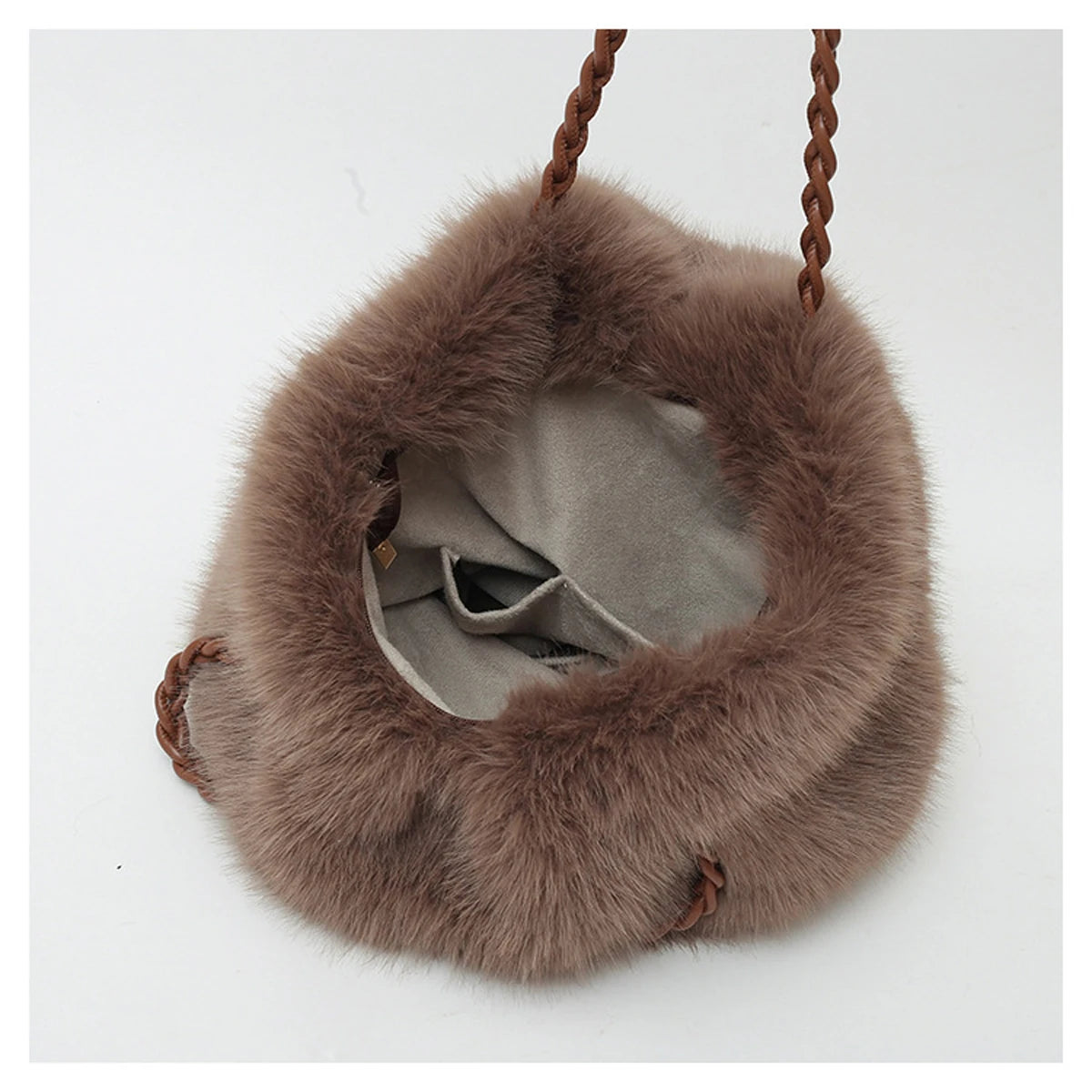Bolso tote de felpa elegante y de gran capacidad para mujer | A la moda