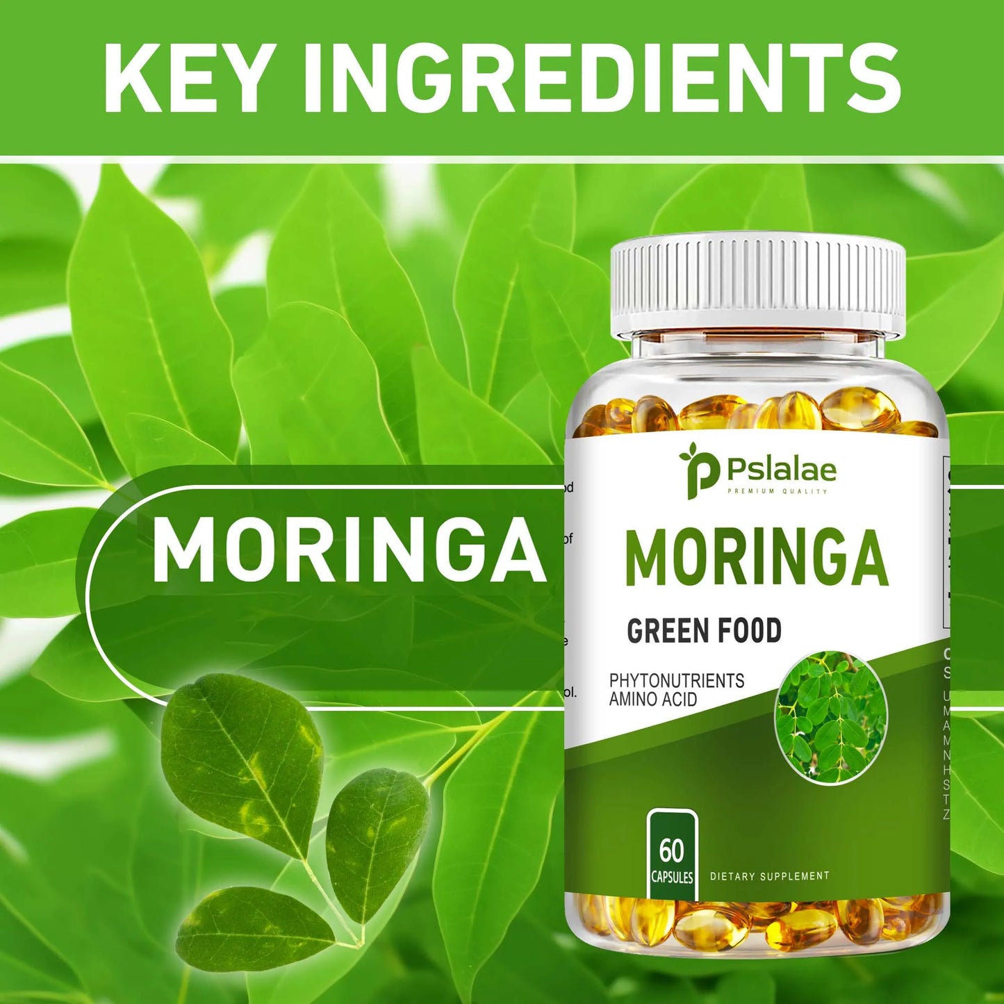 Moringa Capsules for Heart & Immune Health | 60 Count