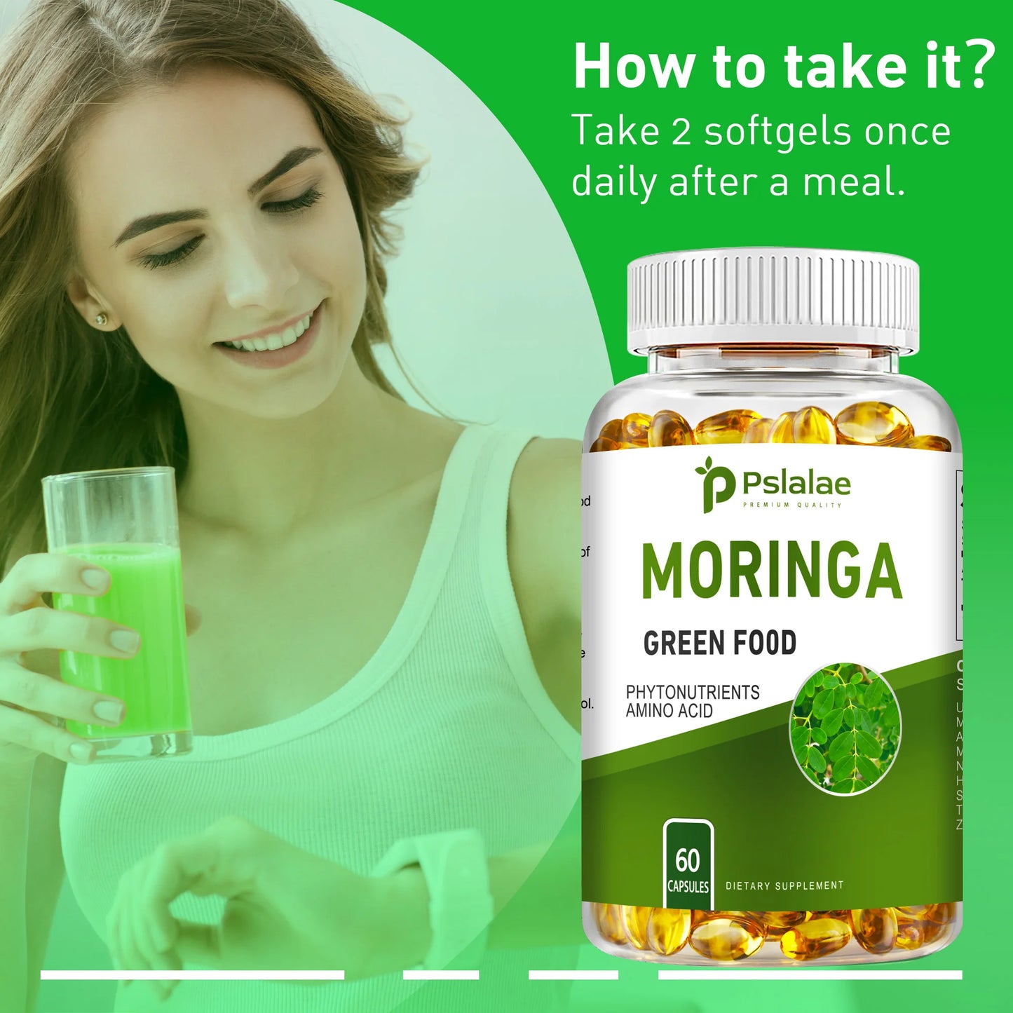 Moringa Capsules for Heart & Immune Health | 60 Count