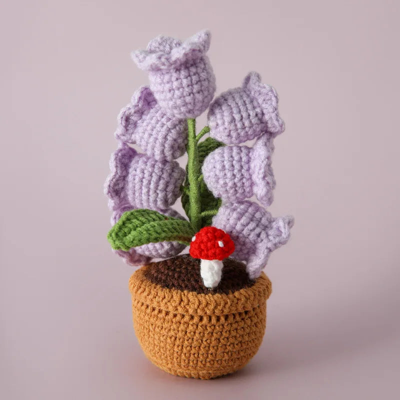 LED Knitted Lily of the Valley | Beautiful Crochet Flower Decor