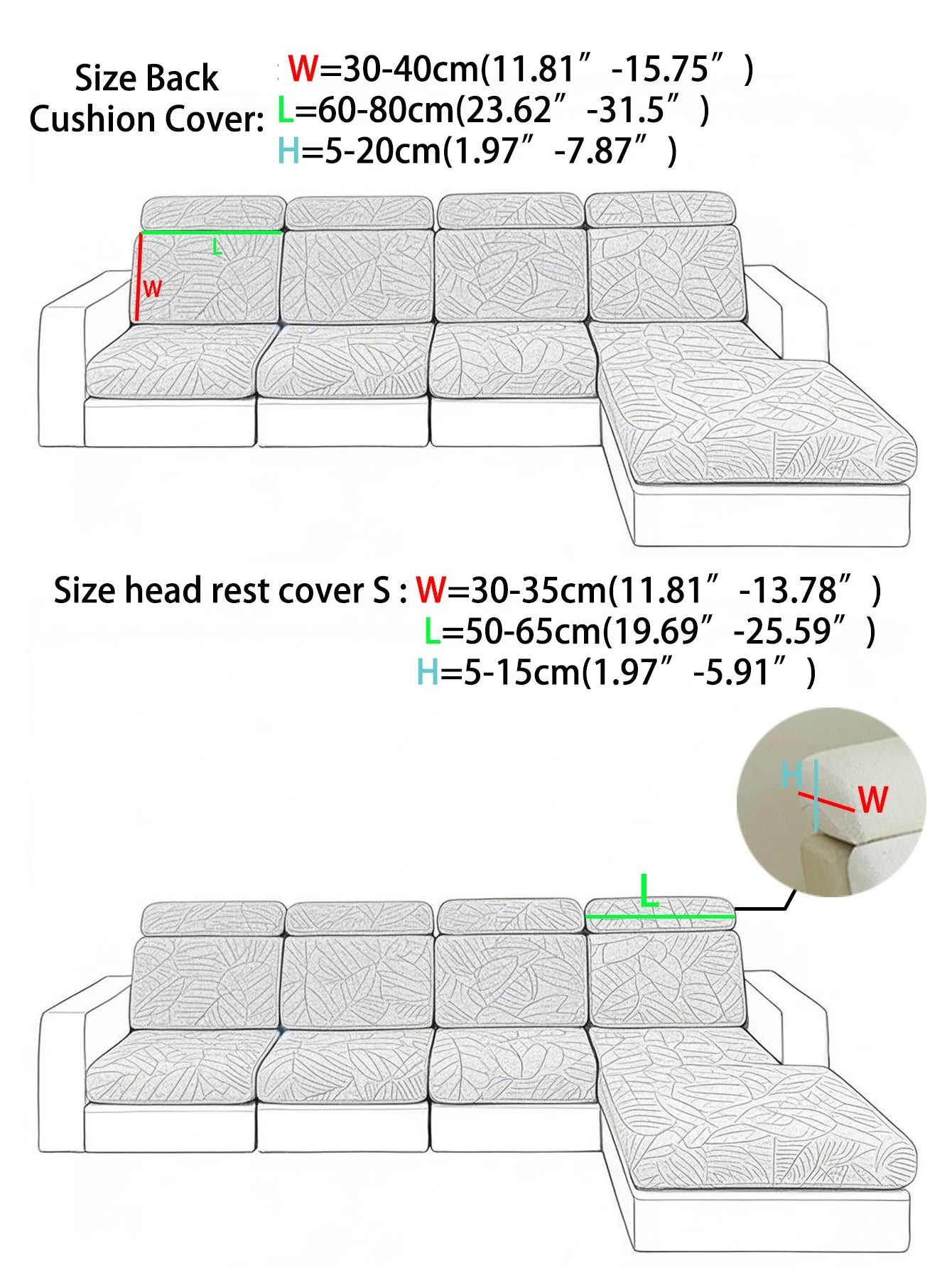 Elastic Jacquard Polar Fleece Sofa Cushion Covers | Pet-Proof Design