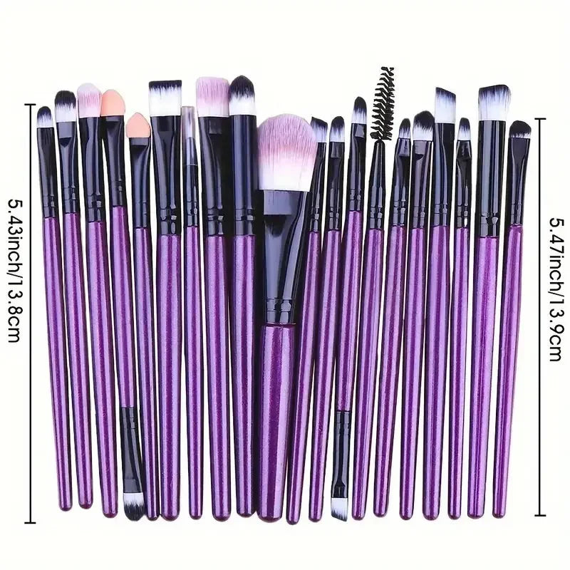 20PCS Professional Makeup Brushes Set | Synthetic Hair Foundation, Blending, Eyeliner, Concealer & Contour Brushes with Sponge 2026