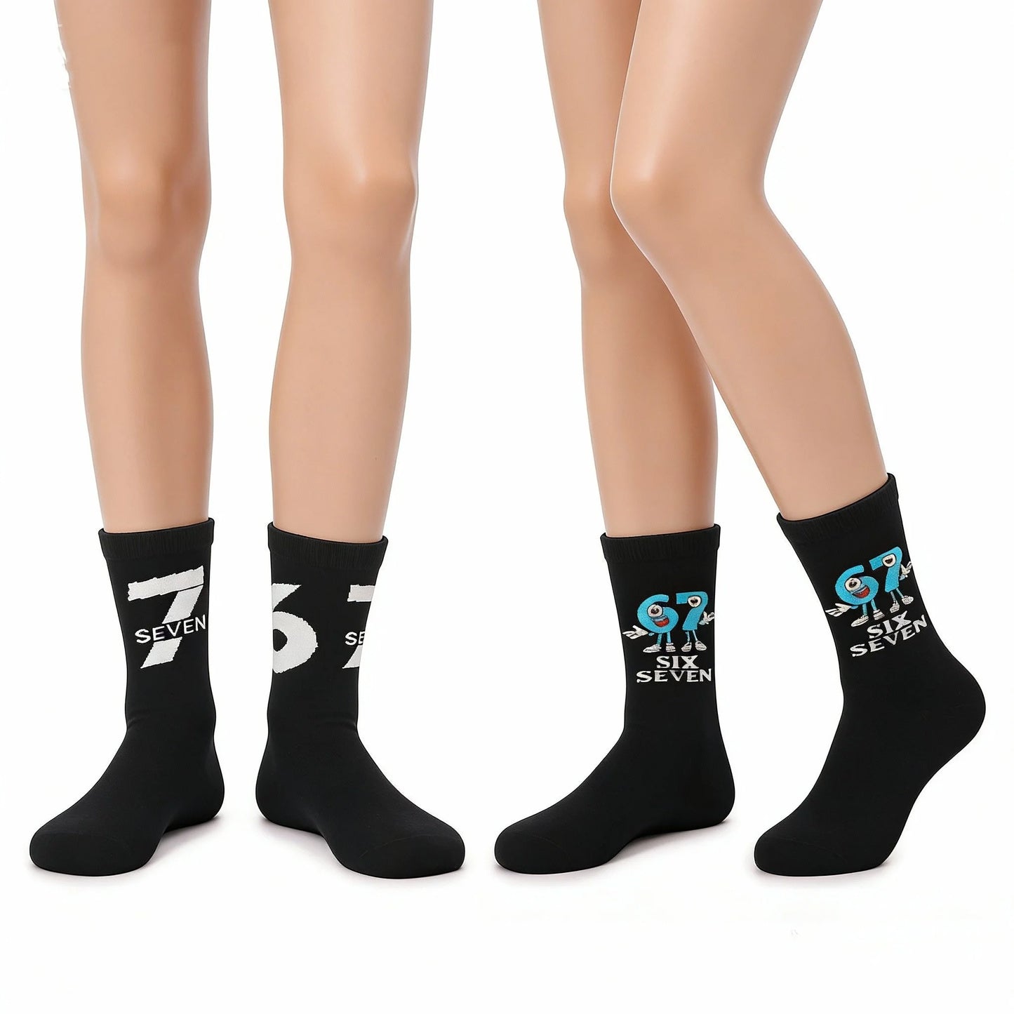 Unisex Couple Socks | Vibrant Chinese Character Hip-Hop Style
