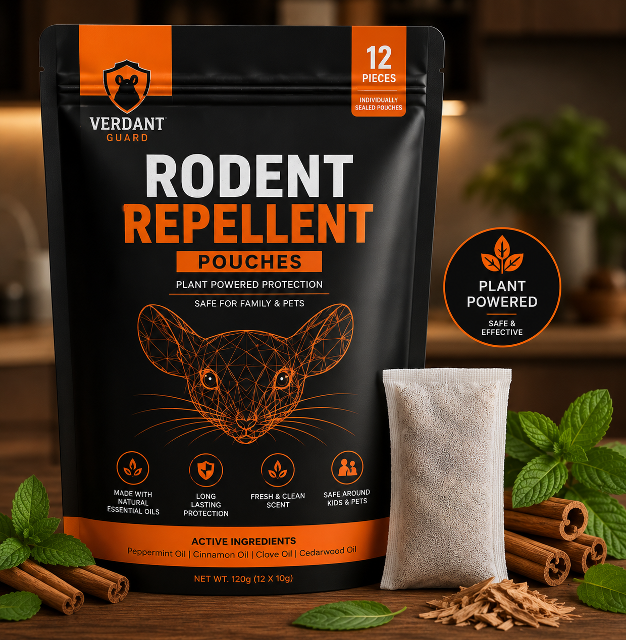 Moushield Natural Mouse Rodent Repeller Pouch | Safe, Eco-Friendly Solution