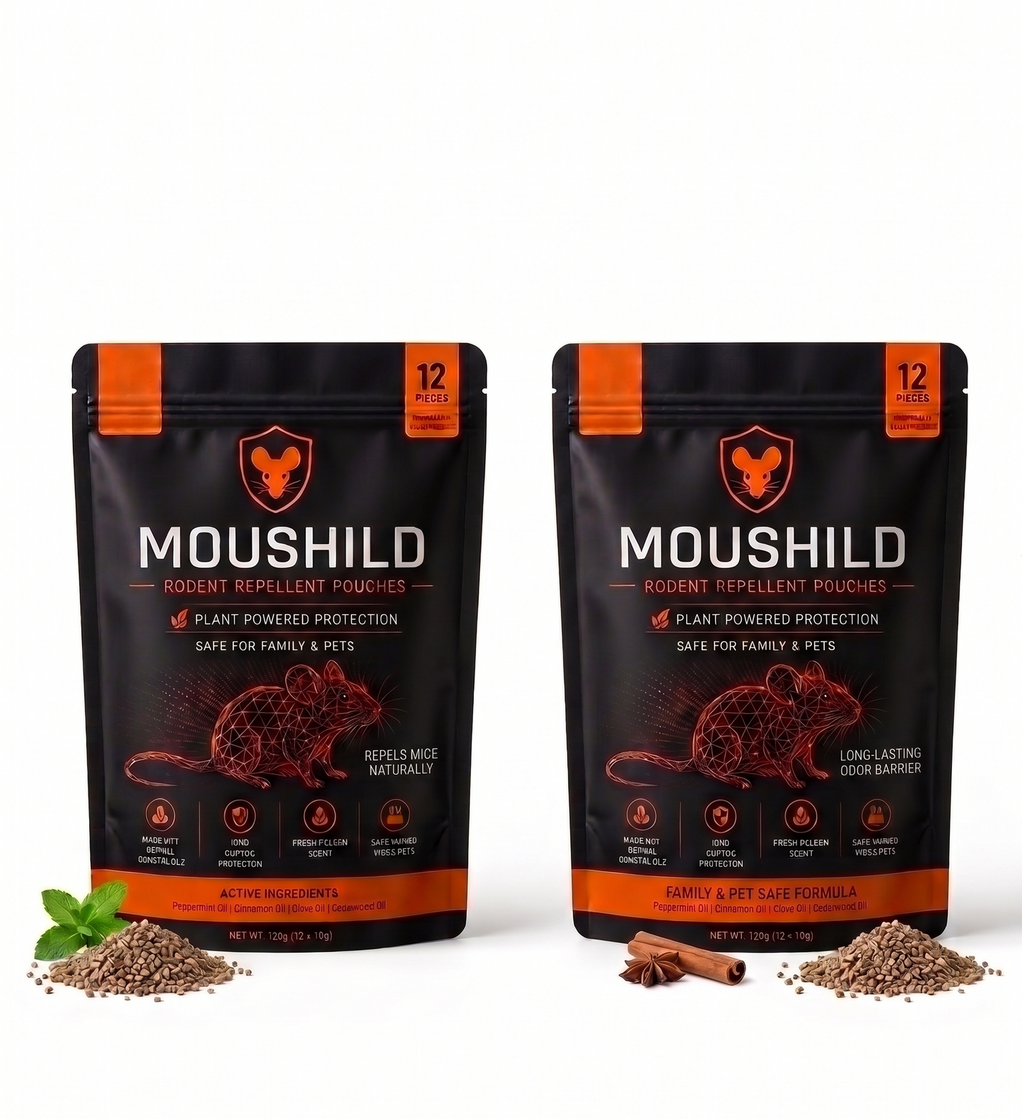 Moushield Natural Mouse Rodent Repeller Pouch | Safe, Eco-Friendly Solution