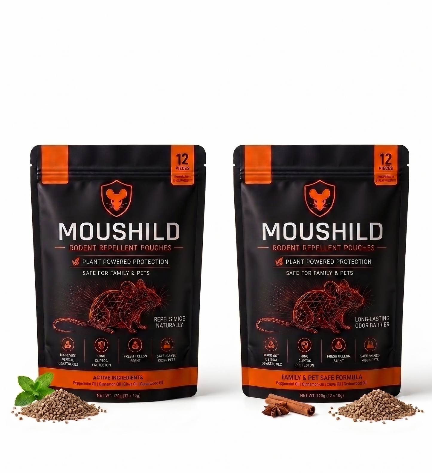 Moushild™ Natural Mouse Rodent Repeller Pouch | Safe & Effective Protection