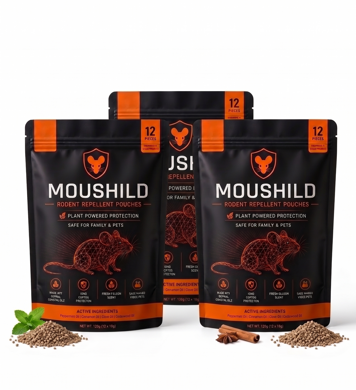 Moushield Natural Mouse Rodent Repeller Pouch | Safe, Eco-Friendly Solution