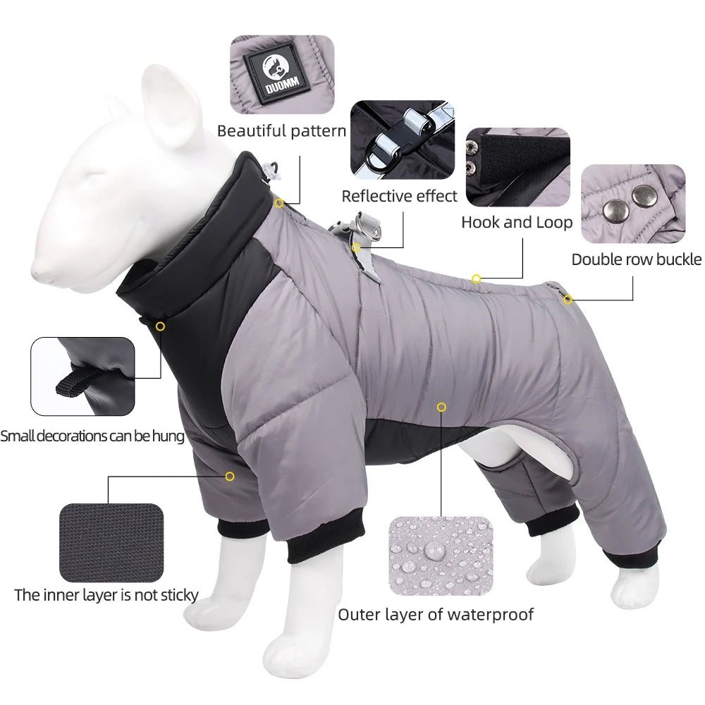 Waterproof Dog Jumpsuit Coat | Warm Winter Clothing for Pets