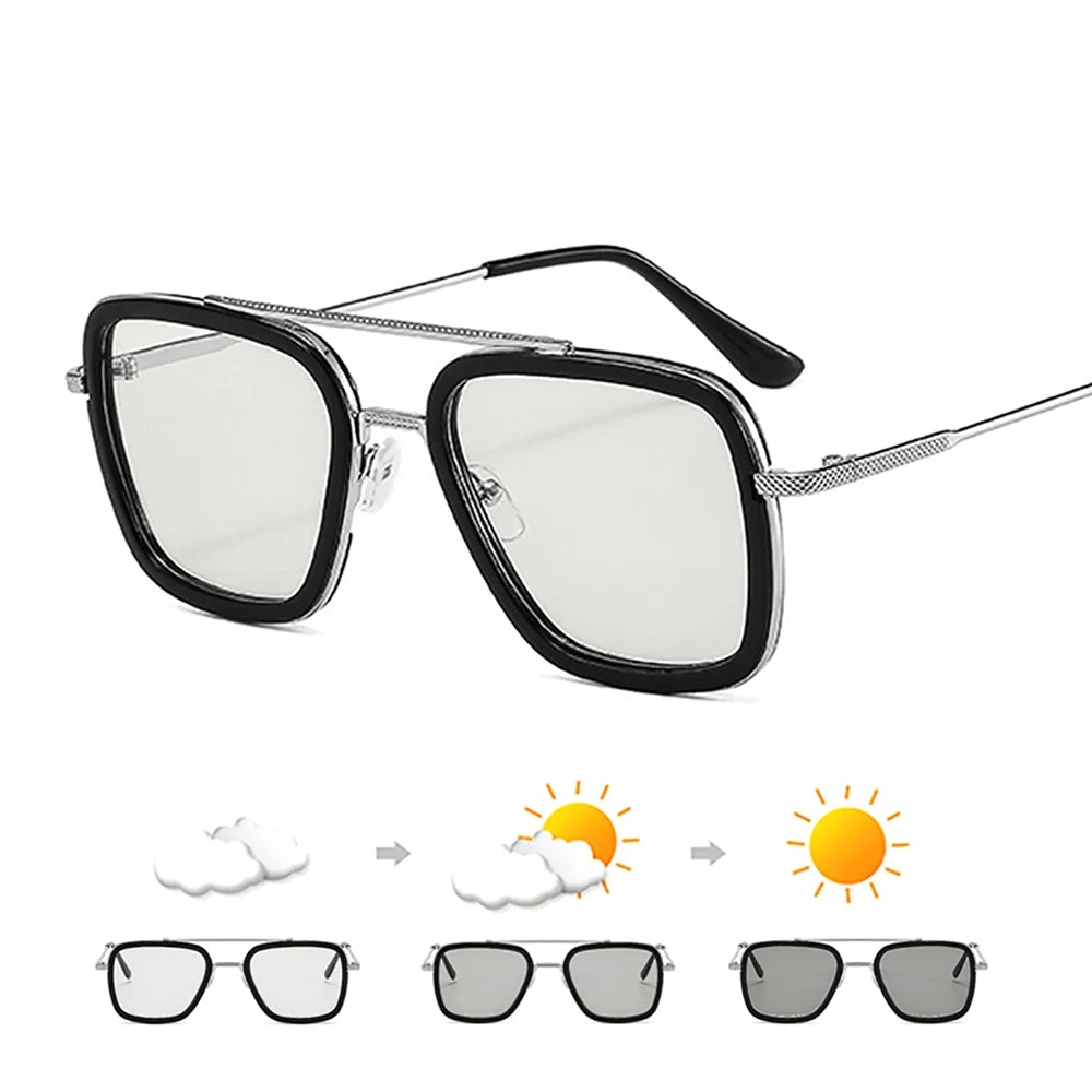 Square Photochromic Anti Blue Light Glasses | Stylish Unisex Eyewear