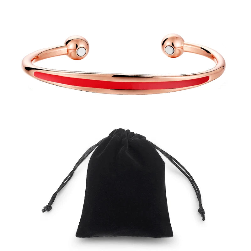 Bohemian Enamel Cuff Bracelet | Multi-Color Health Jewelry