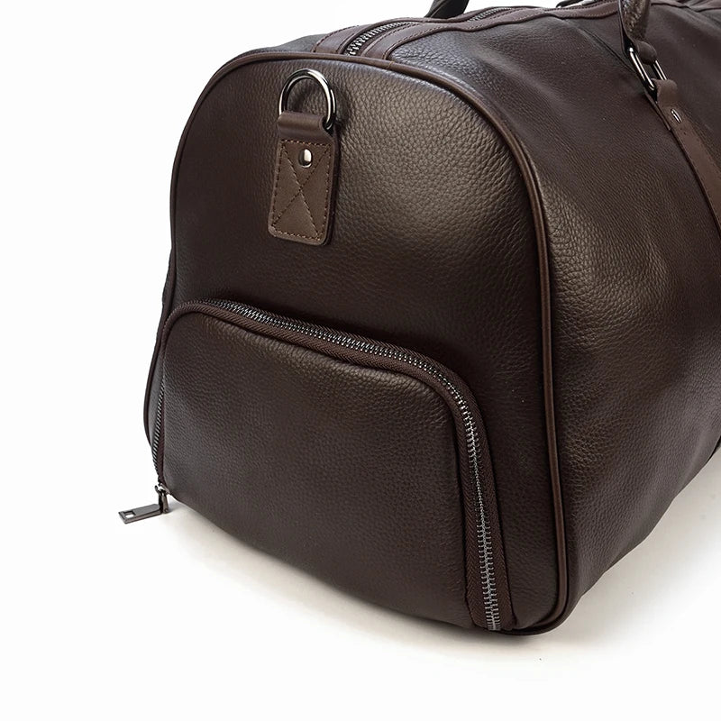 Luxury Genuine Leather Travel Bag for Men & Women | Versatile Duffle