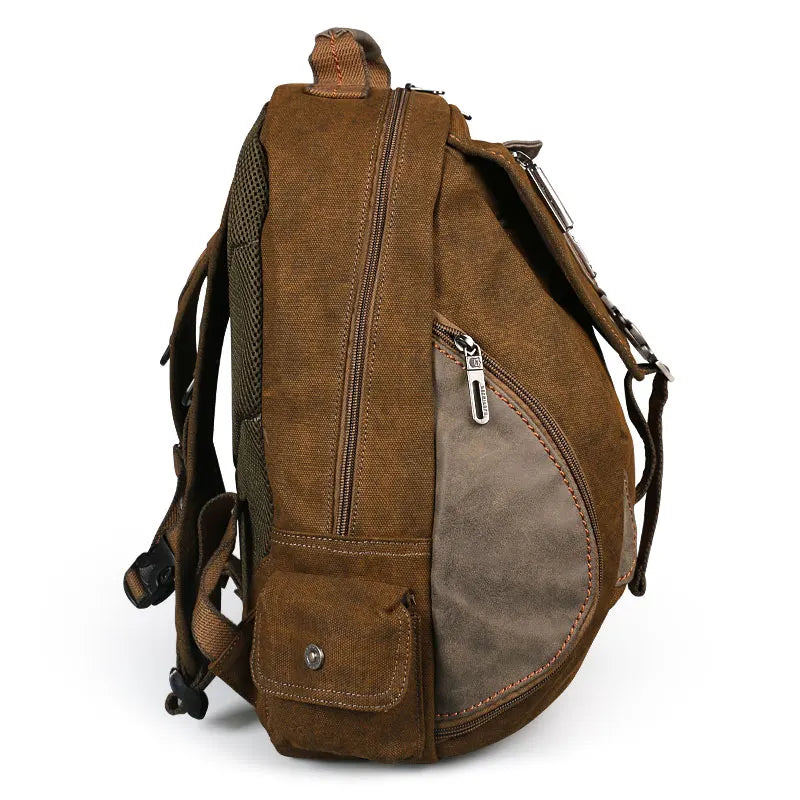 Vintage Canvas Backpack for Men & Teens | School & Travel Rucksack