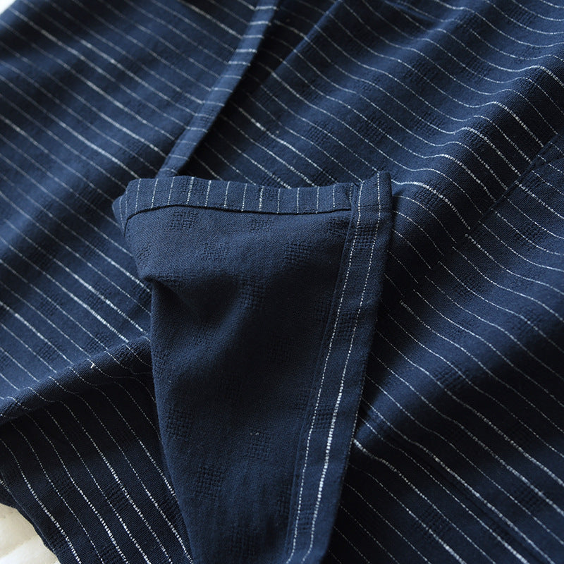 New Japanese Kimono Short-sleeved Shorts Suit Men's Pajamas Two-piece Summer Cotton Yukata Plus Size Bathrobe Sleepwear For Men