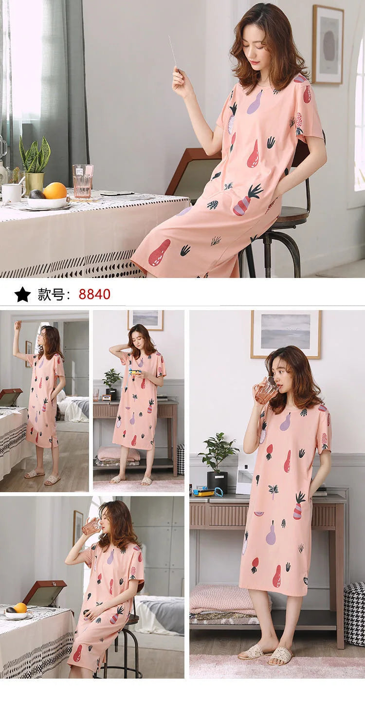 Cute Women's Short Sleeve Nightgown | Plus Size Sleepwear