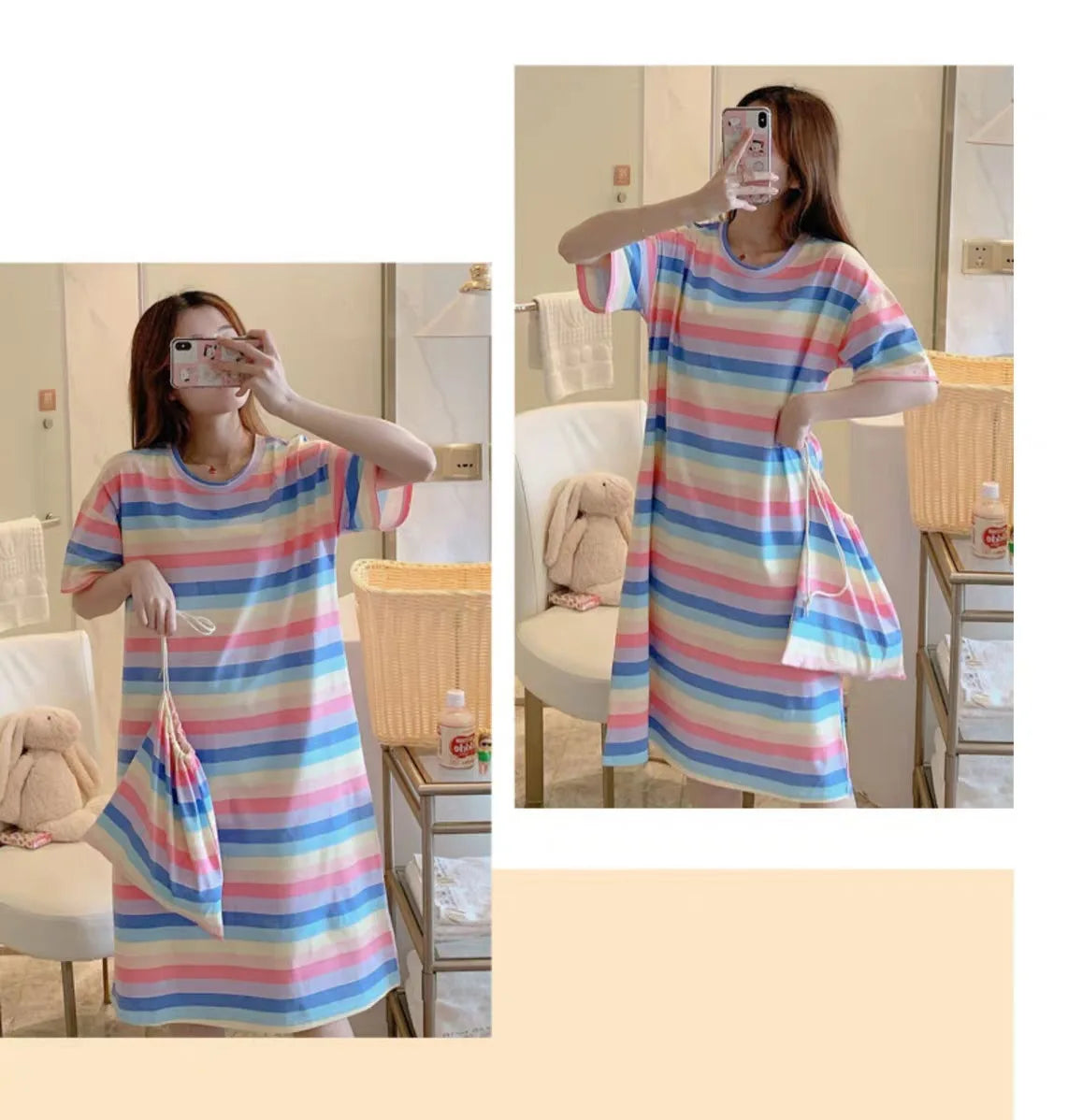 Cute Women's Short Sleeve Nightgown | Plus Size Sleepwear