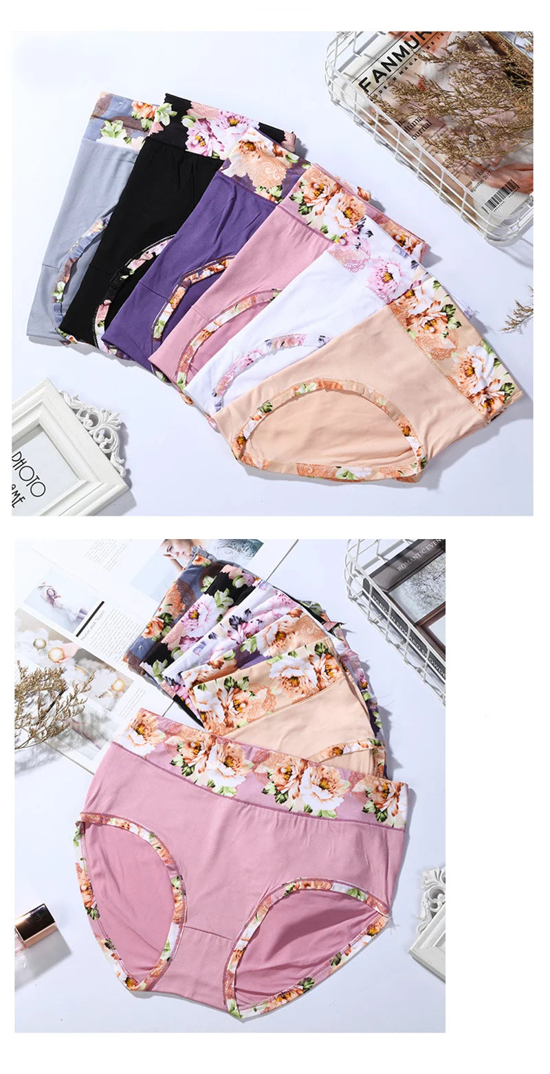 Plus Size Floral Briefs | Comfortable Women's Underwear