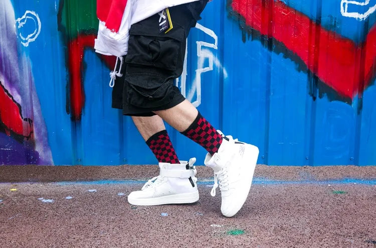 Trendy Checkerboard Socks for Men & Women | Unisex Streetwear Style
