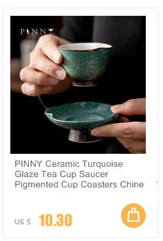 Turquoise Glaze Teacups | Traditional Ceramic Drinkware
