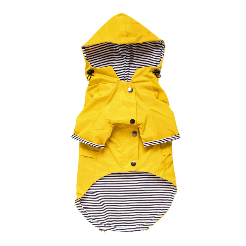 Stylish Waterproof Pet Rain Coat for Medium to Large Dogs