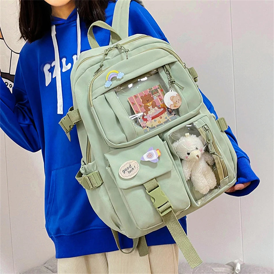 Mochila Bonita Impermeable para Mujer | Mochila Escolar con Múltiples Bolsillos