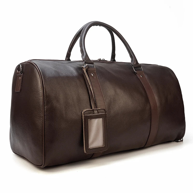 Luxury Genuine Leather Travel Bag for Men & Women | Versatile Duffle
