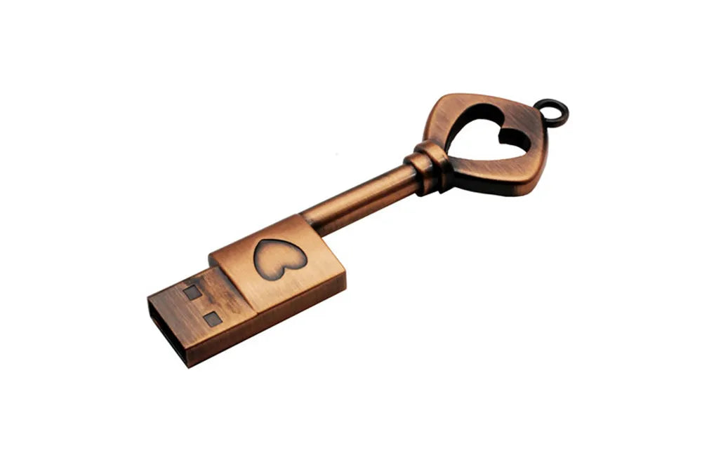 Creative Metal Love Heart USB Flash Drive | Stylish Memory Stick