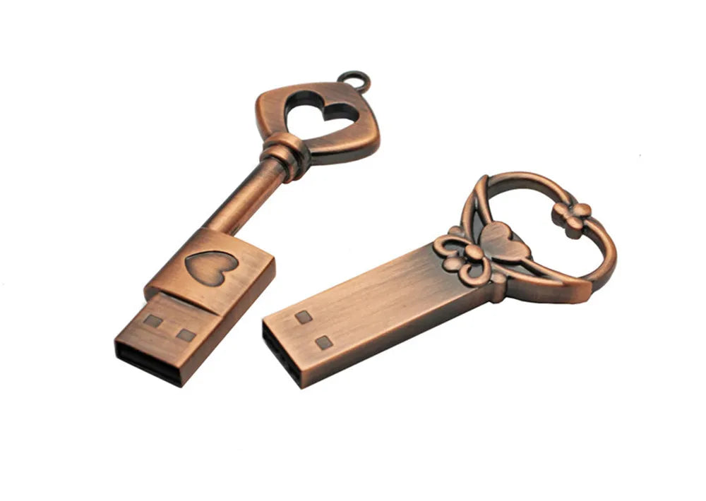 Creative Metal Love Heart USB Flash Drive | Stylish Memory Stick