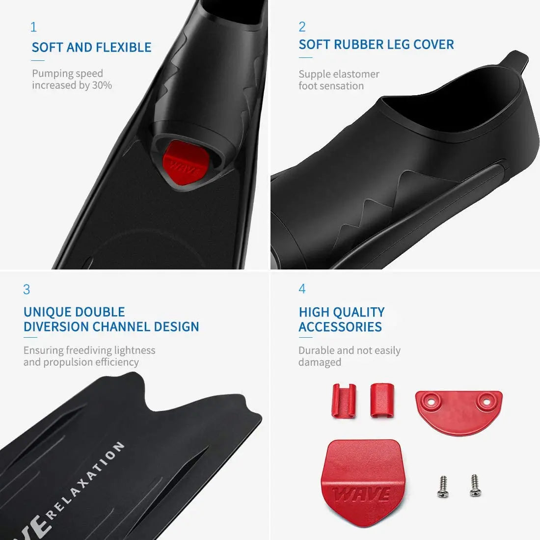 Professional Freediving Fins for Spearfishing & Water Sports