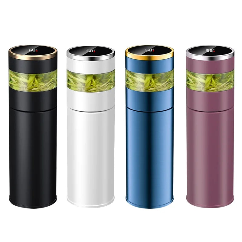 Smart LED Display Vacuum Tea Cup | Insulated Stainless Steel Bottle