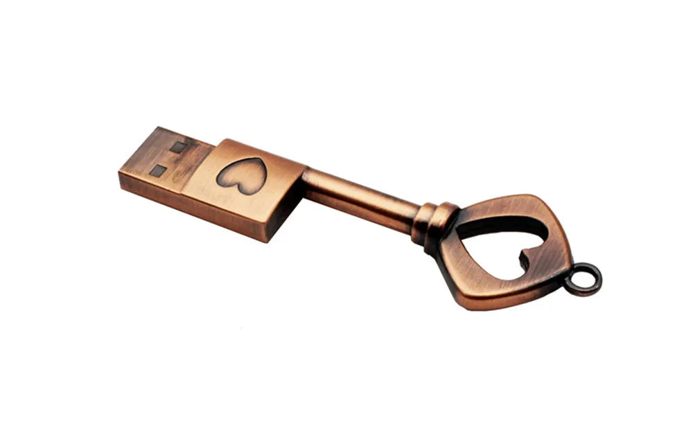 Creative Metal Love Heart USB Flash Drive | Stylish Memory Stick
