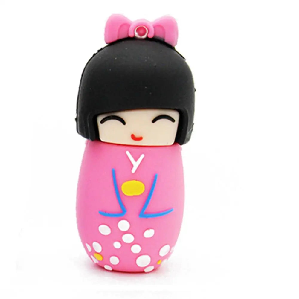 Colorful Cartoon Kimono Doll USB Flash Drive | Fun Storage Solutions